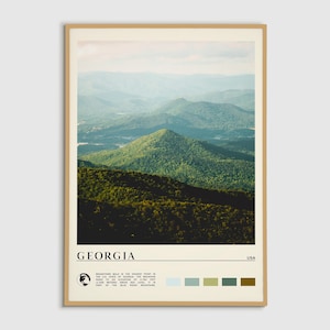 Digitale olieverf, Georgia Print, Georgia Wall Art, Georgia Poster, Georgia Photo, Georgia Poster Print, Georgia Wall Decor, Verenigde Staten