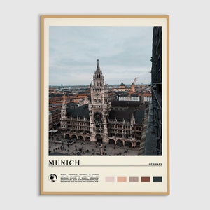 Digital Oil Paint, Munich Print, Munich Wall Art, Munich Poster, Munich Photo, Munich Poster Print, Munich Wall Decor, Germany Poster Print