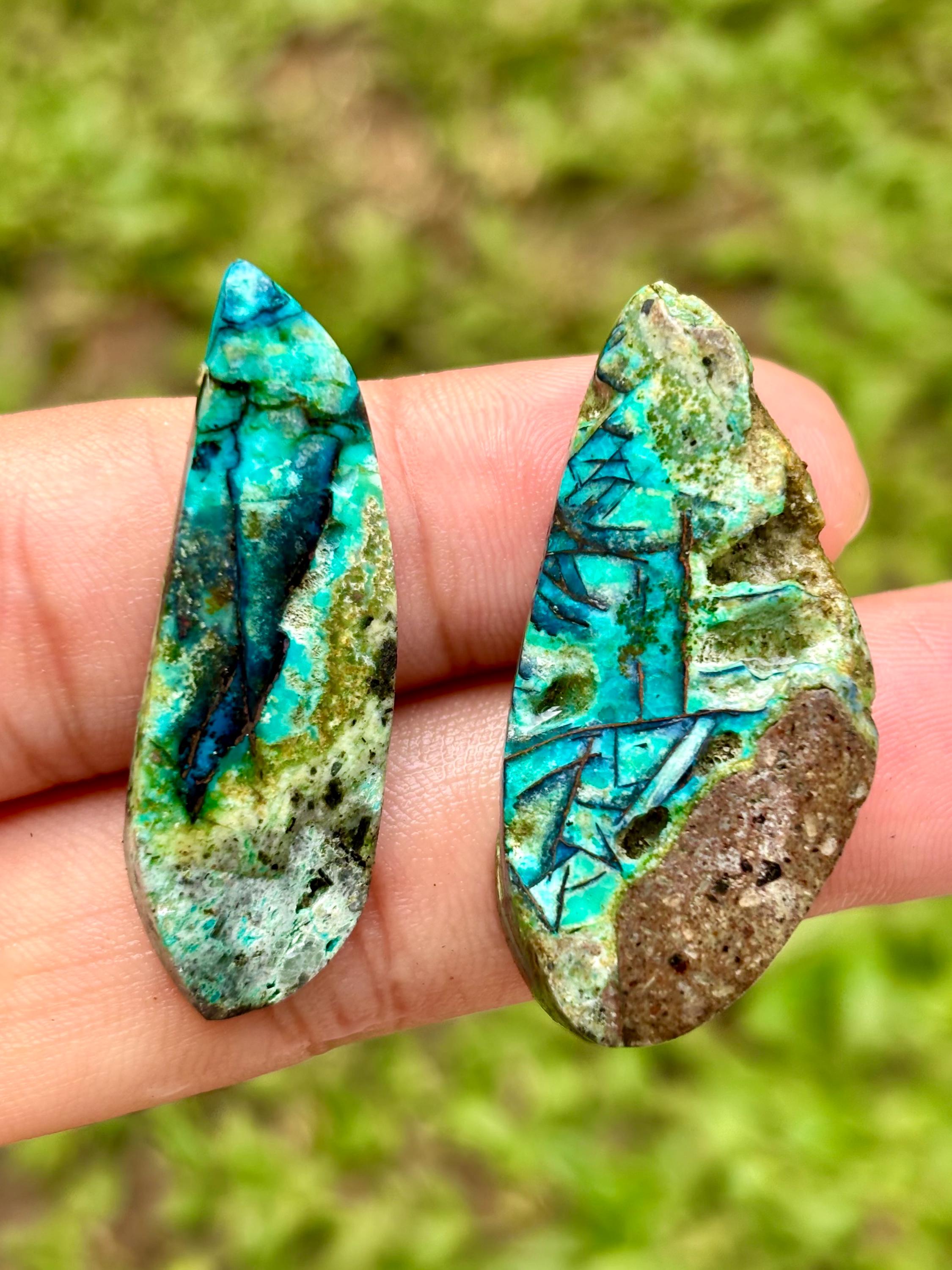 Chrysocolla With Native Copper “spiderweb” Specimen – Vibrant Raw