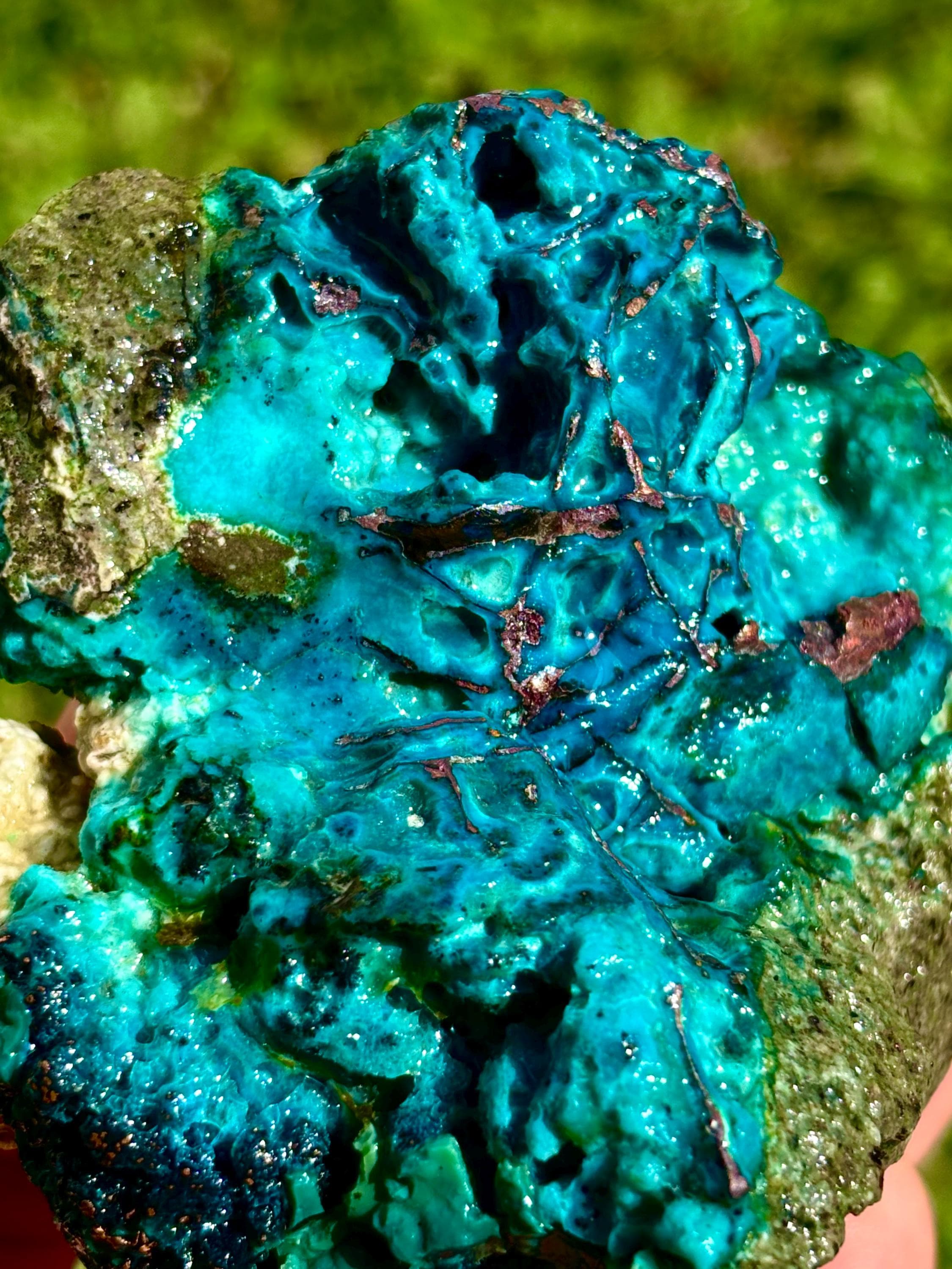 Chrysocolla Copper Spiderweb Specimen: Raw Copper Mineral, Crystal