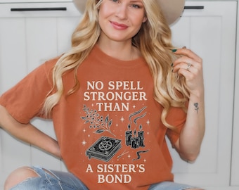 Witchy Sister Bond Shirt: Vintage Halloween Sweatshirt, Moon Magic Gift