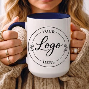 Kubek do kawy z logo, firmowy kubek biznesowy, prezent firmowy, 11 uncji, 15 uncji