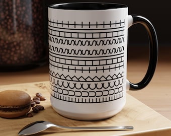 Hidden Message Pattern Mug, Sarcastic Coffee Cup, Adult Humor Drinkware