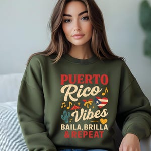 Puerto Rico Vibes Shirt | Latin Pride Travel Tee | Baila Brilla Repeat T-Shirt | Island Culture Gift Idea
