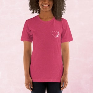 Flowered Heart Women&#39;s Short Sleeve T-shirt