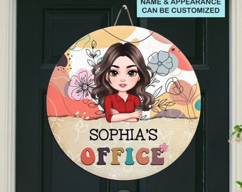 Personalized Name And Appearance Office Door Sign, Welcoming Sign, Birthday Gift For Office St, Mother's Day Gift, Sign Teacher Appreciation