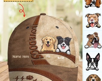 Personalized Life Is Better With Dogs Baseball Cap, Dog Breed Custom Classic Cap, Custom Name Hat, Custom Dog Mom Hat, Dog Baseball Cap