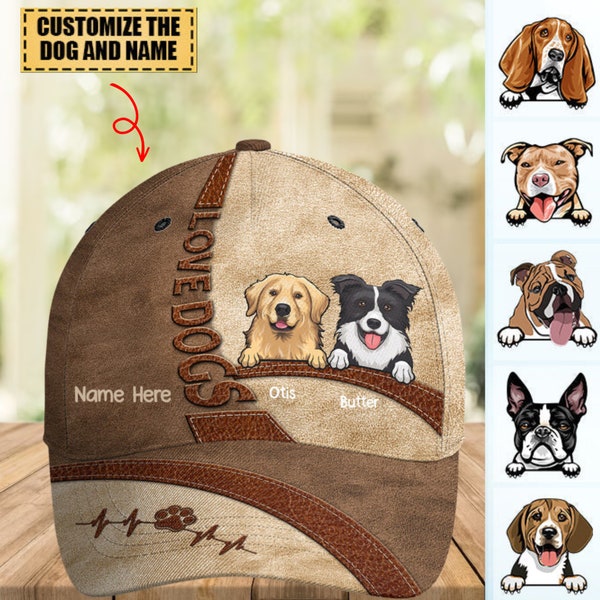 Personalized Life Is Better With Dogs Baseball Cap, Dog Breed Custom Classic Cap, Custom Name Hat, Custom Dog Mom Hat, Dog Baseball Cap