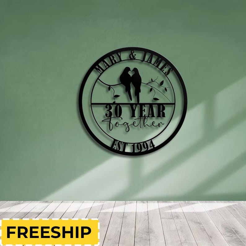 Personalized Anniversary Gifts for Parents/wedding Doves Metal Sign