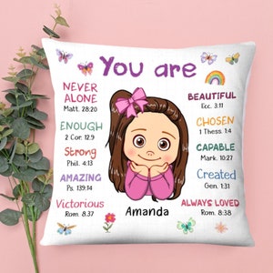 Personalized Christian Gift For Granddaughter You Are Pillowcase Bible Verse Grandkid Religious Baby Girl From Grandma Mom Pillowcase