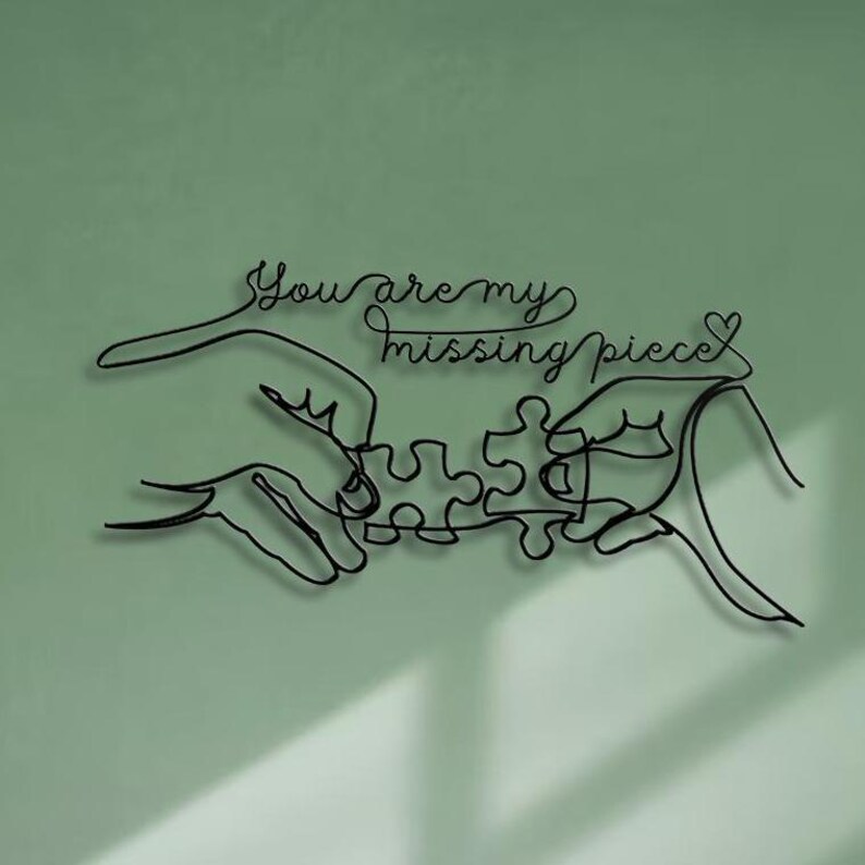 Missing Pieces Couple Wall Art, Couple Metal Wall Art, Make Love Wall