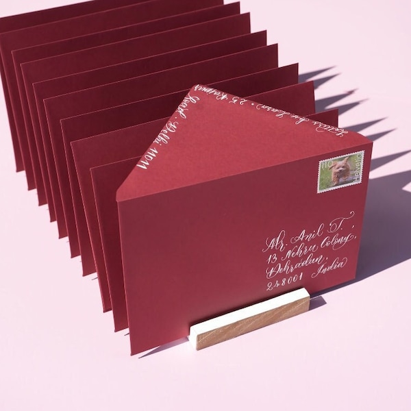 Calligraphy Envelopes | Customised | perfect for weddings, party invitations | Hand written