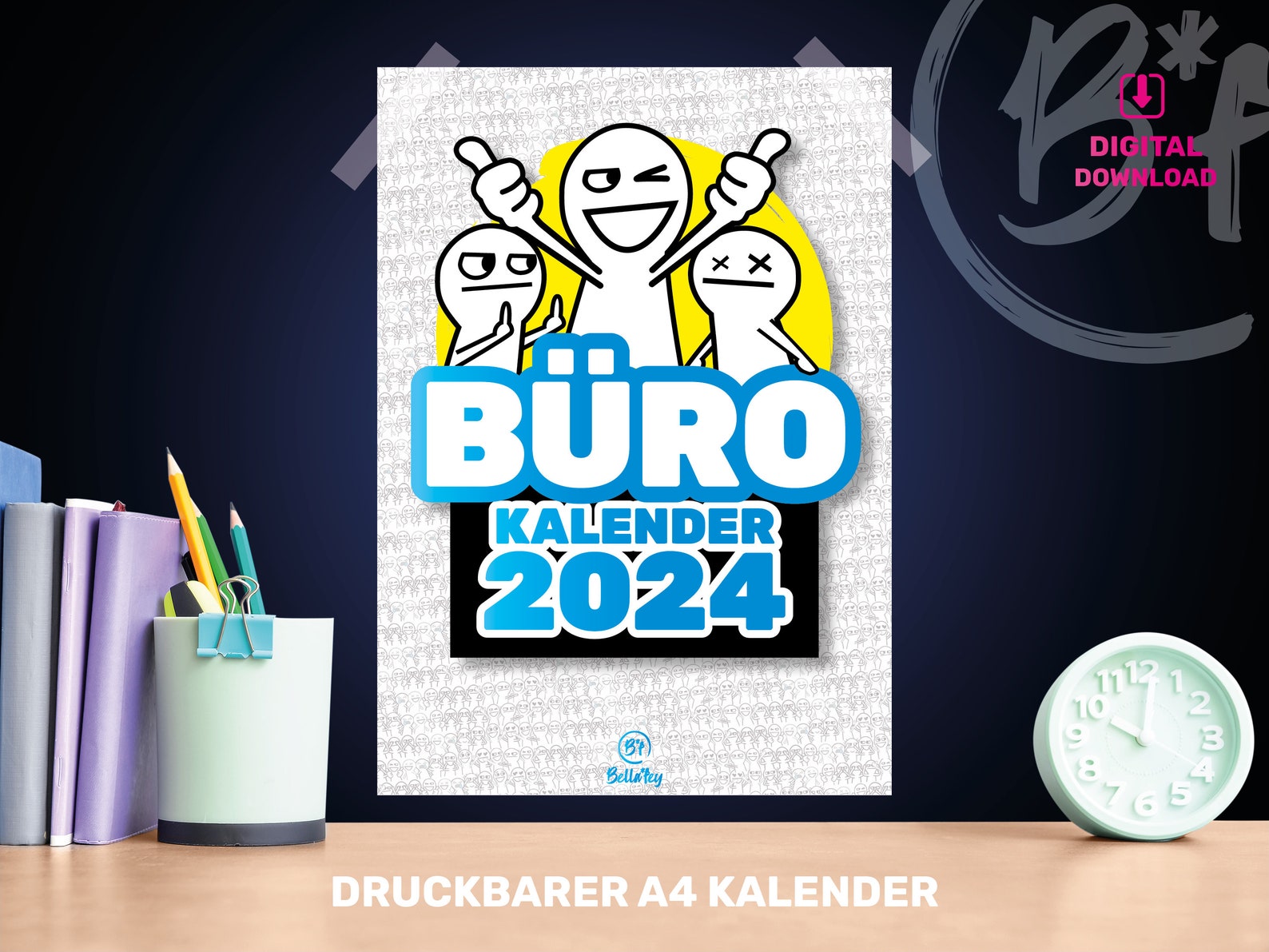 Druckbarer Kalender 2024 Work Meme Kalender 2024 Kalender - Etsy