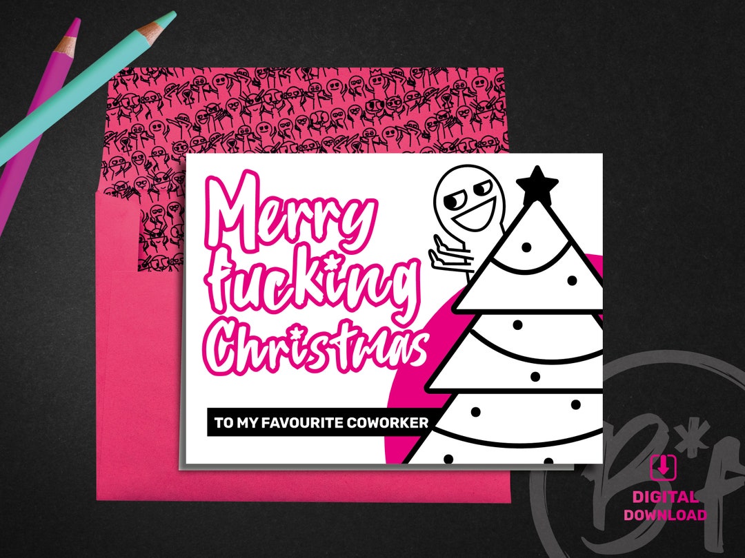 Printable Christmas Card: Merry Christmas to My Fav Coworker Coworker ...