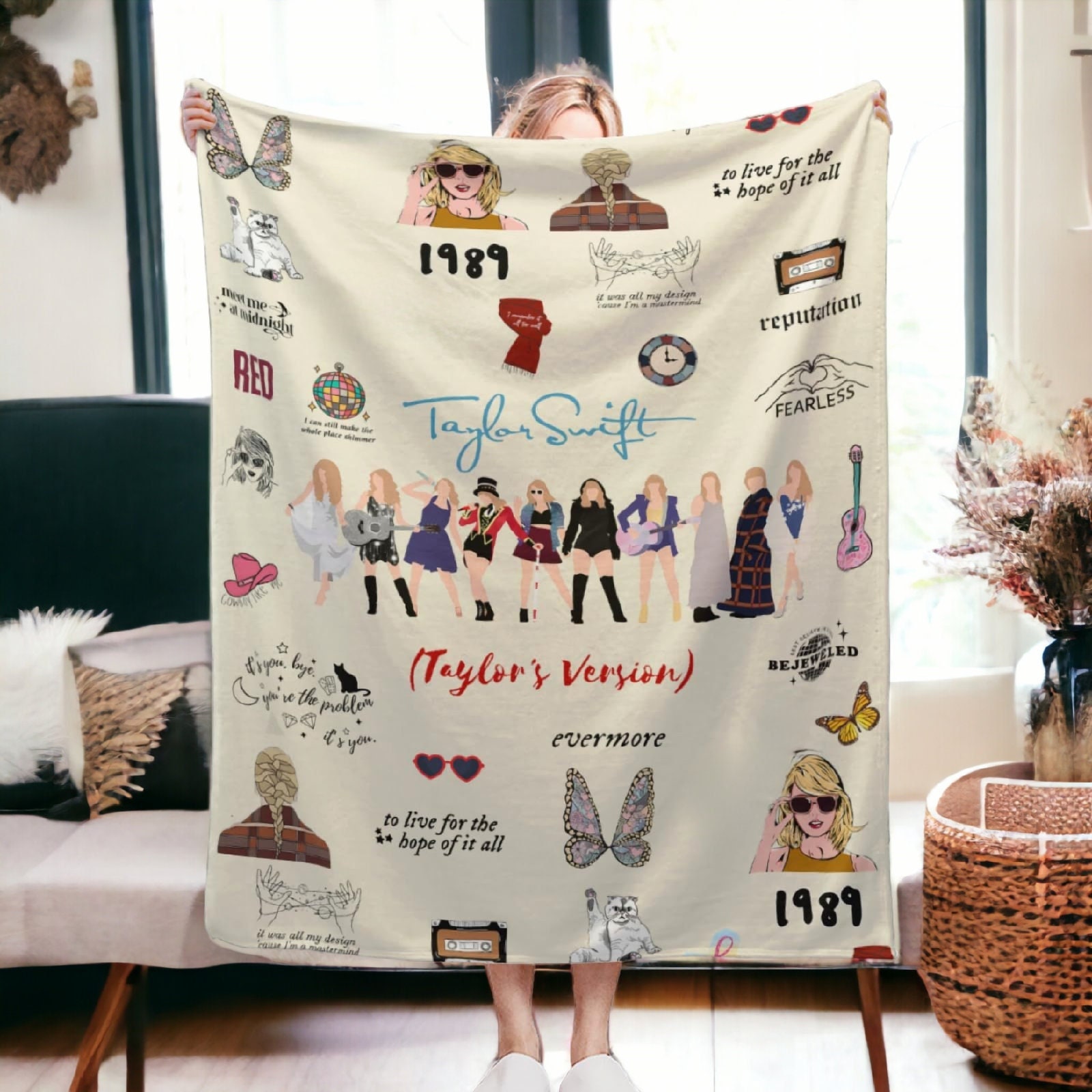 Swiftie Essential Cozy Taylor Swift Blanket Winterready, Adorably