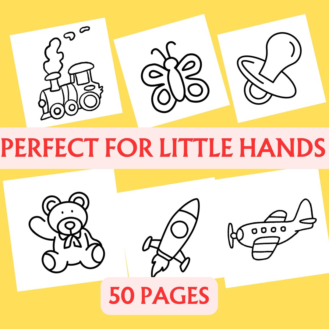 50 Printable Coloring Pages for Kids Toddlers Preschoolers - Etsy