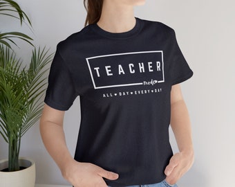 T-shirt per insegnanti, T-shirt modalità insegnante, regalo per insegnanti, maglietta a maniche corte in jersey unisex
