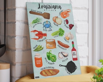 Louisiana Kitchen Glass Cutting Board, Louisiana Cutting Board, Louisiana Gifts