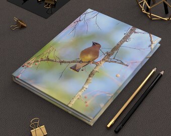 Louisiana Cedar Waxwing Hardcover Journal Matte, regalo per lei, regalo per lui, regalo Louisiana