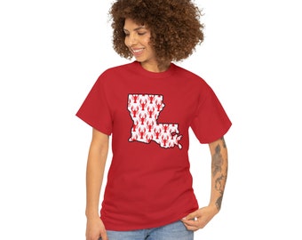 T-shirt Louisiana langoesten, T-shirt Louisiana, cadeau Louisiana, zwaar katoenen uniseks T-shirt