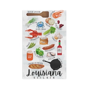 Paño de cocina suave de Louisiana Kitchen, regalo de Louisiana, paño de cocina de Louisiana, paño de cocina de Louisiana