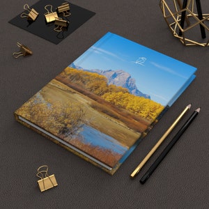 Hardcover Journal Notebook, Lined Journal, Matte Finish, Autumn Mountains Photography by Erica Carrier Photography