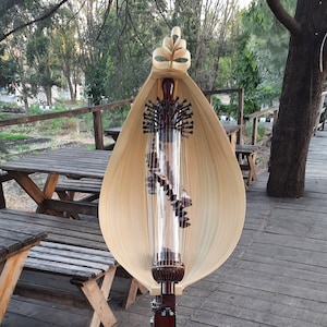 Handmade Transparent Sasando Electric Harp, Tube Harp, Zither, Guzheng, Guitar, Harpejji