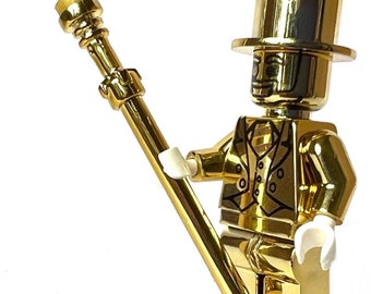 Kundenspezifische 3D Gedruckte Mr. Gold Chrome Minifigur