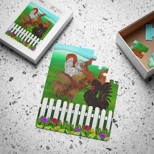 Sherlie and Chickens from Hairy Tale Farm Kids&#39; Puzzle, 30-Piece