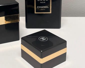 Chanel Coco Noir Cream Jar Black Gold Mini Lacquer Pot Not For Sale Beauty Collector Display