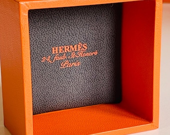 Vintage HERMÈS Orange Ring Box – 24 Faubourg Saint-honoré, Paris