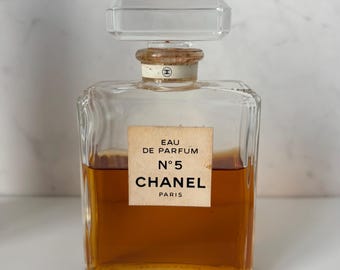 Frasco raro e vintage do perfume Chanel Nº 5 Eau de Parfum, 100 ml. Perfume vintage autêntico.