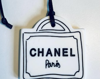 Authentic Chanel Key Chain, Rouge Coco Gloss, Miniature Mirror