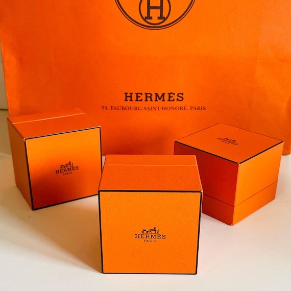 Vintage HERMÈS Orange Ring Box – 24 Faubourg Saint-honoré, Paris