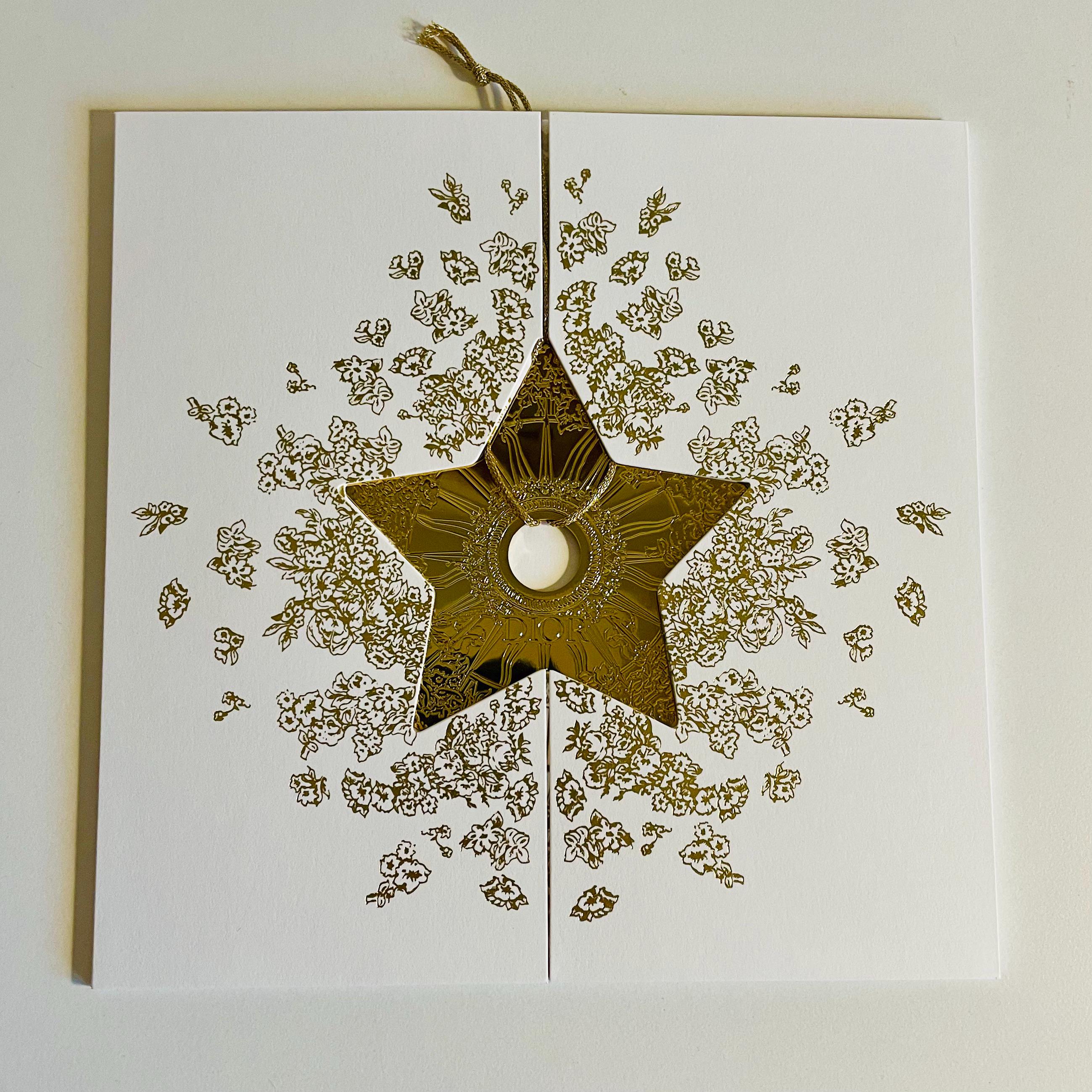 Rare DIOR Star Greeting Card With Gold Charm  Collectible Maison Dior Gift  - Etsy