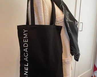 Chanel Academy Paris Tote Bag Canvas Bag Rare Authentic Vintage Etsy