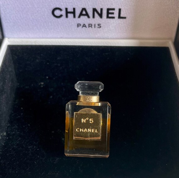 Chanel Iconic No 5 Perfume Bottle Pin Brooch Vintage Authentic Etsy