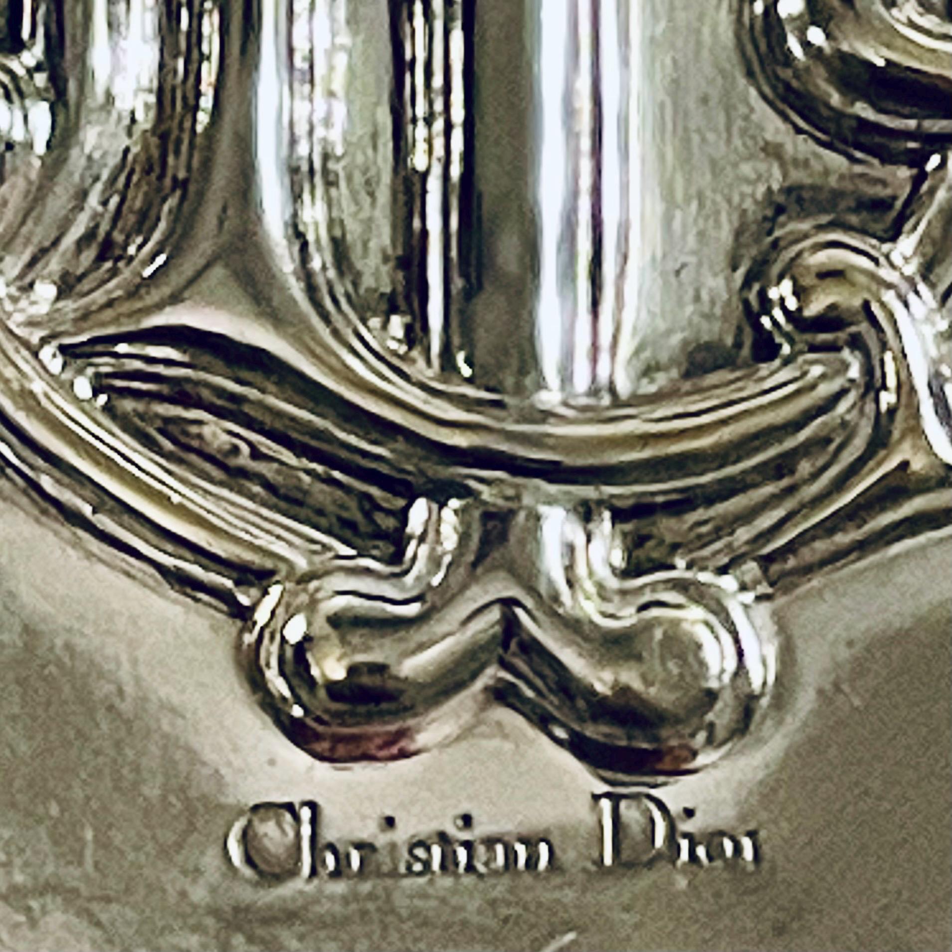 Vintage Christian Dior Silver Plated Vanity Tray - Collectible CD