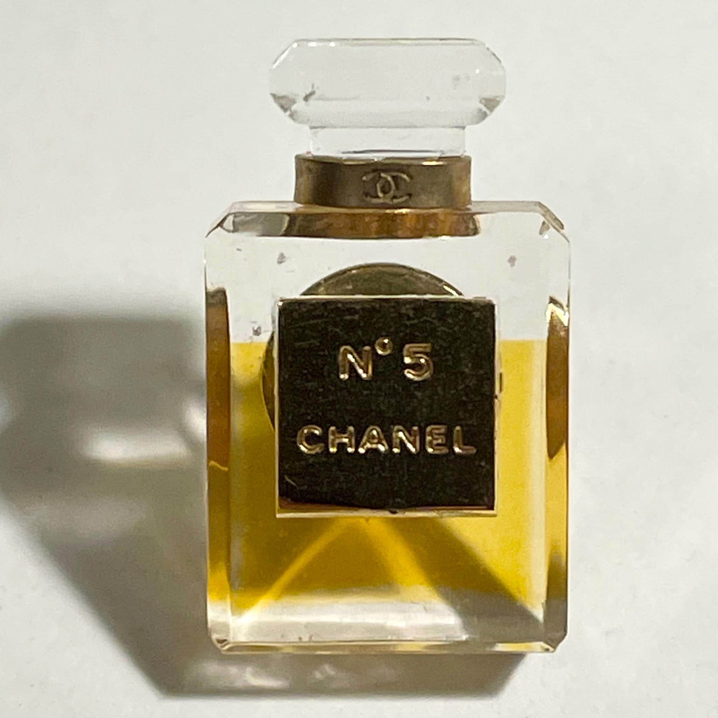 Chanel Iconic No 5 Perfume Bottle Pin Brooch, Vintage, Authentic