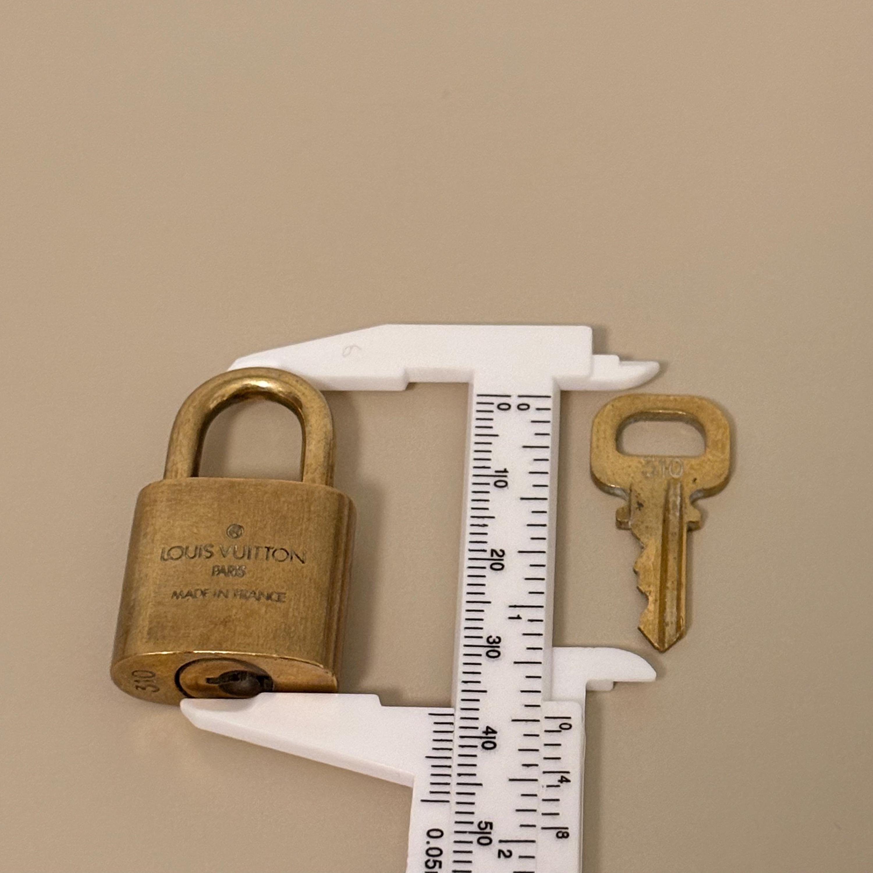 Louis Vuitton Padlock No. 310 (vintage, Brass, With Key & Pouch