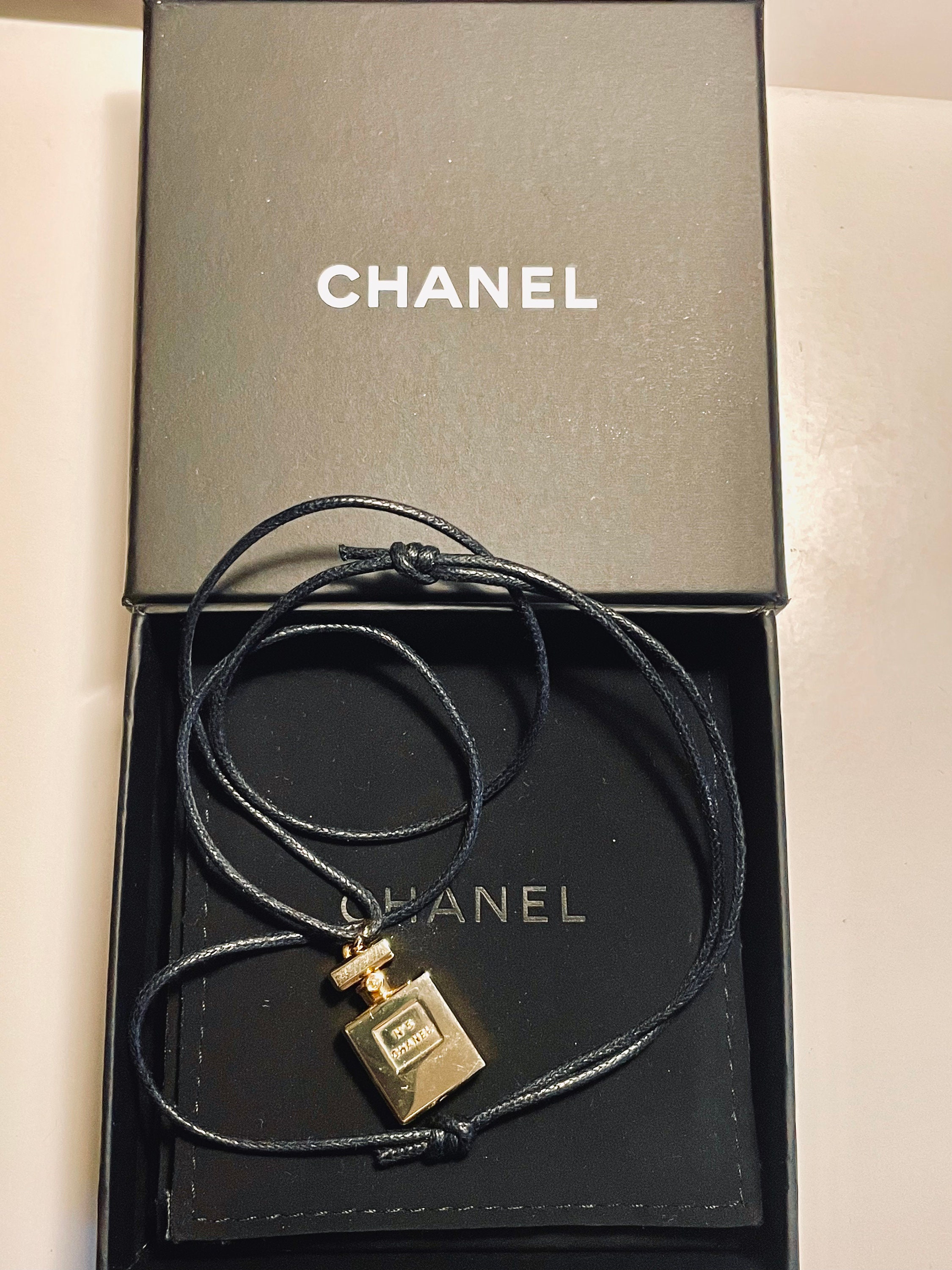 Chanel Necklace With No 5 Perfume Bottle Charm, Authentic, Vintage