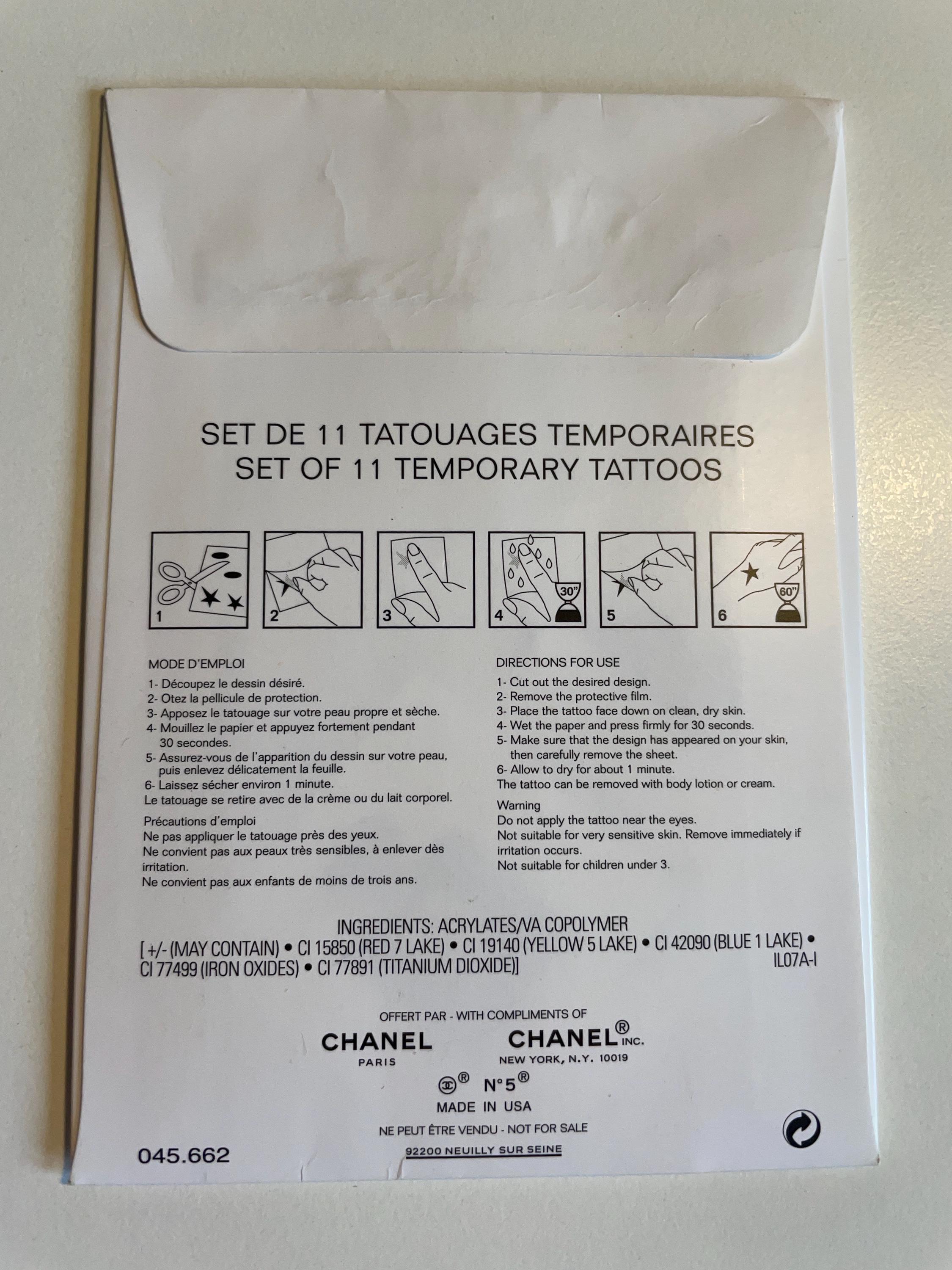 CHANEL シャネル　タトゥーシール　5枚セット 楽天市場】CHANEL シャネル タトゥードゥシール タトゥーシール 5枚