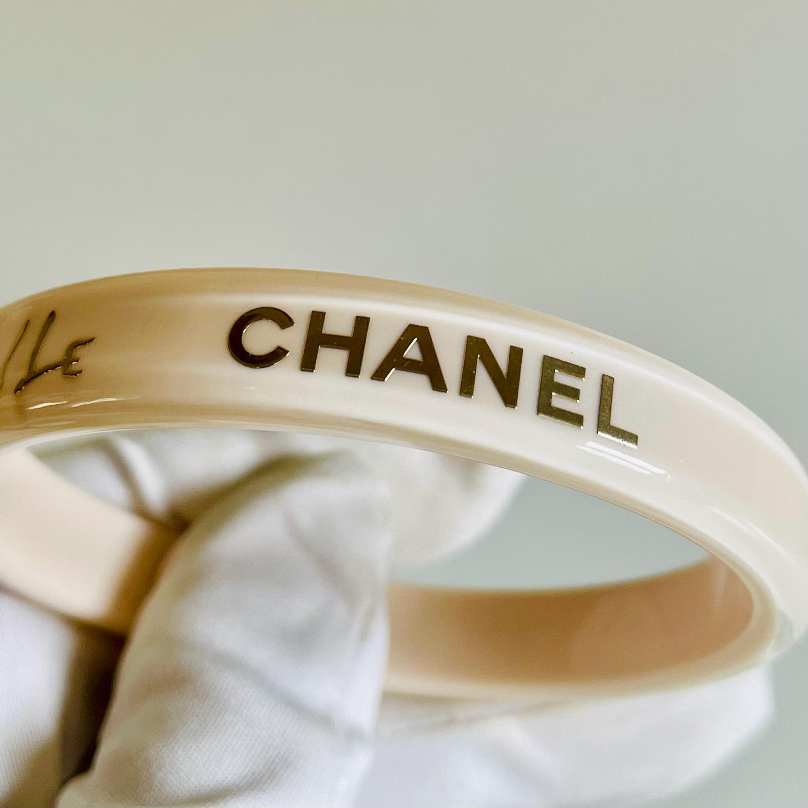 Rare Chanel Coco Mademoiselle Resin Bangle • Vintage Collector's
