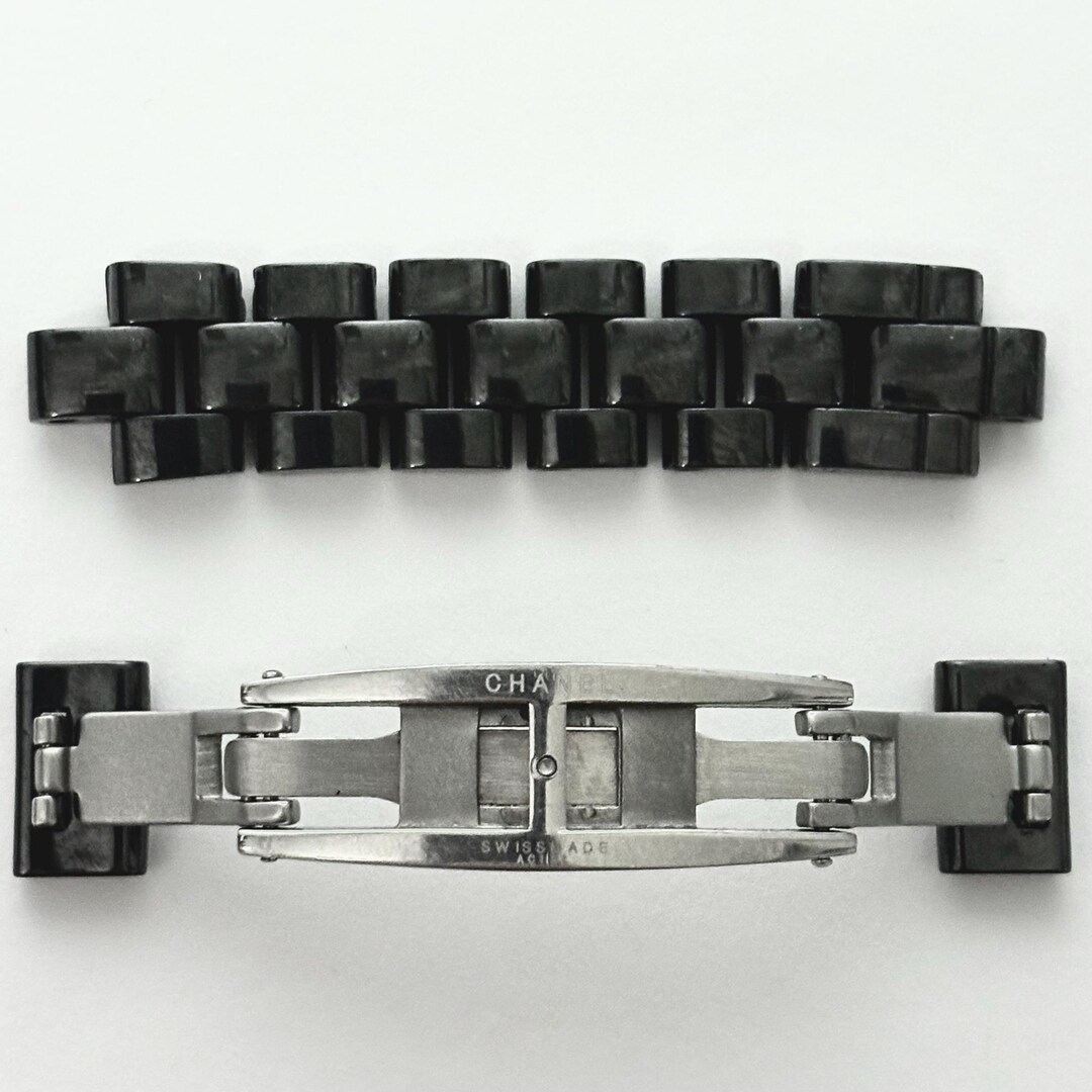 Chanel J12 Watch Clasp With 12 Ceramic Links Black Swiss Made