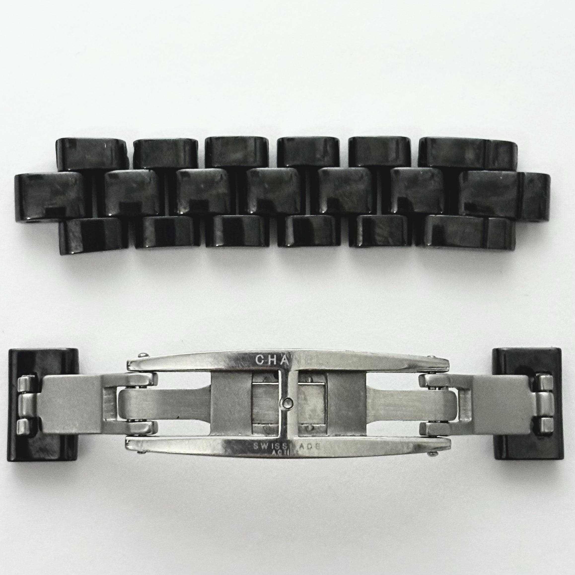 Chanel J12 Watch Clasp With 12 Ceramic Links Black Swiss Made