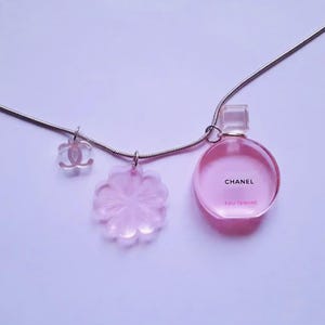 Chanel Perfume Bottle Necklace - Etsy