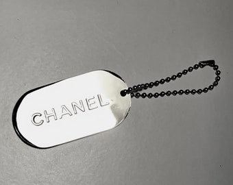 Authentic Chanel Key Chain, Rouge Coco Gloss, Miniature Mirror