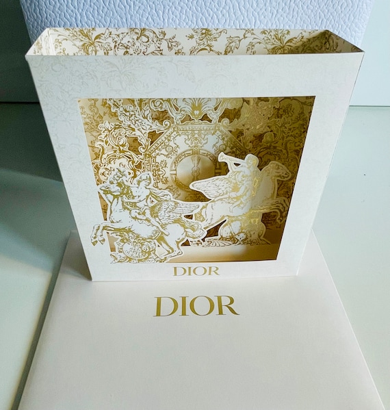 Rare DIOR 3D Greeting Card – Baroque Horse Riders & Castle Scene