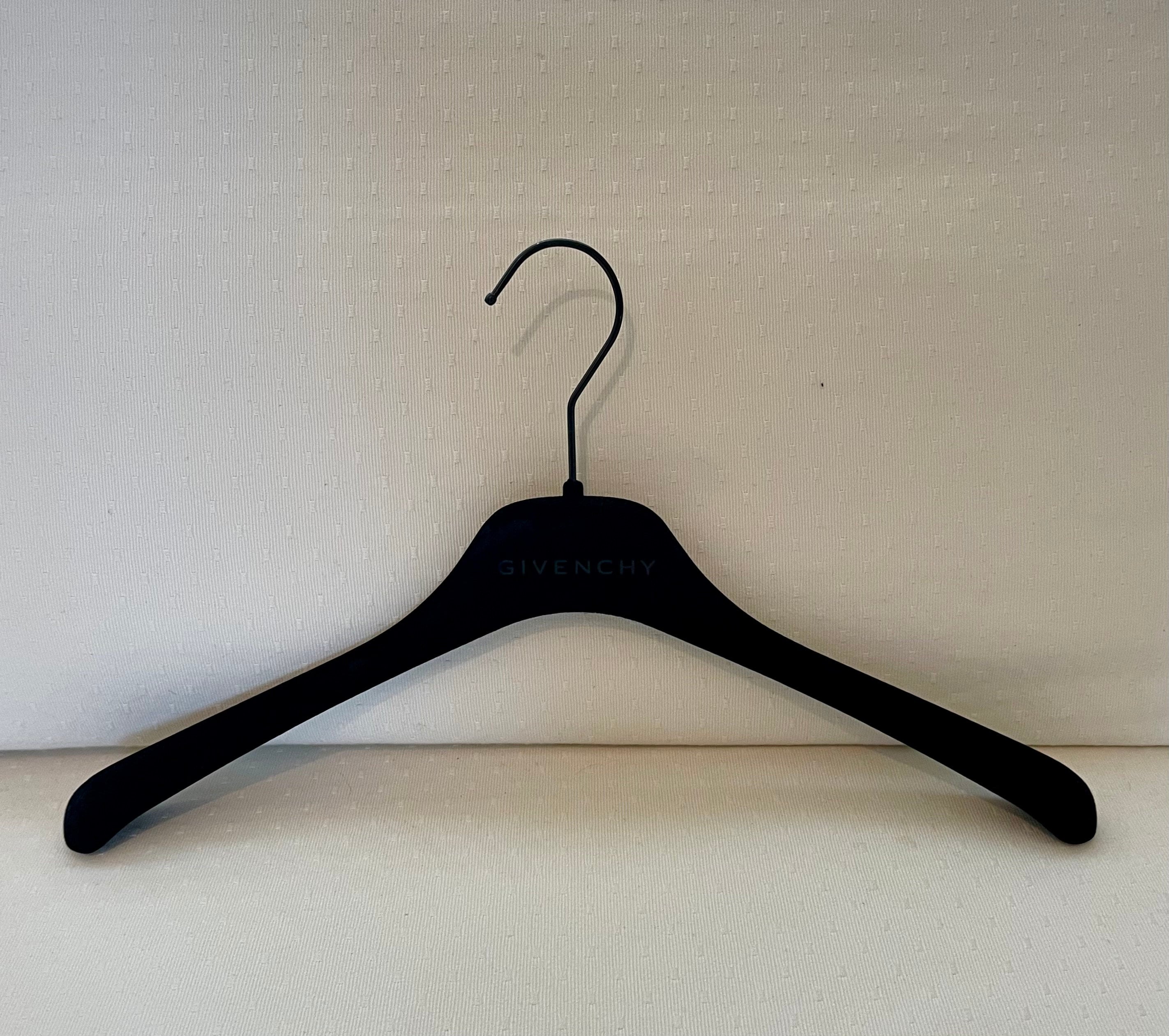 Givenchy Clothing Suit Hanger Black Velvet brand logo Vintage
