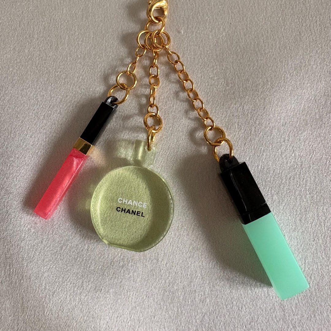 Authentic Chanel Chance Bag Charm, Key Chain, Miniature Perfume